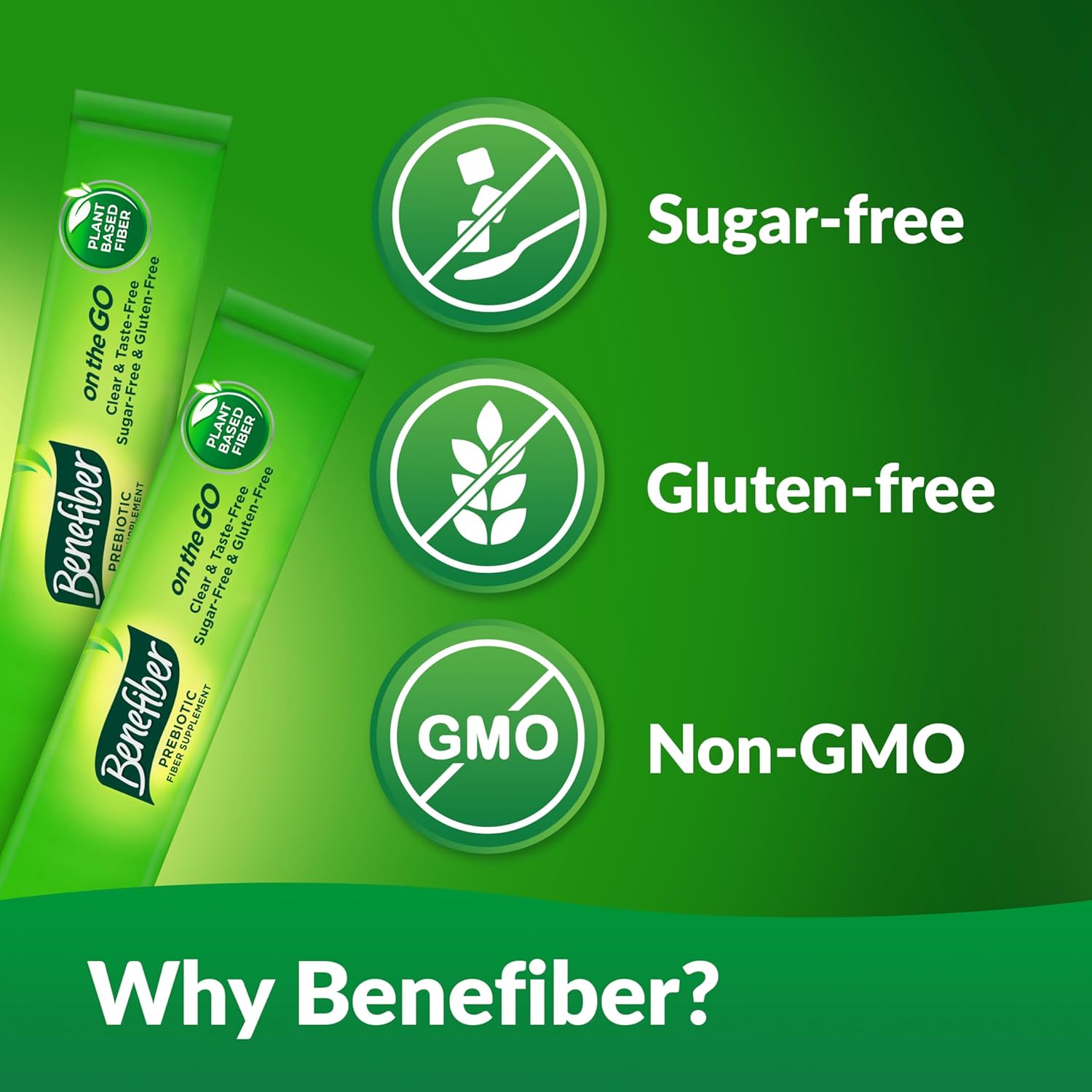 Benefiber On the Go Prebiotic Fiber Supplement Powder Sticks - 28 Count, 3.92 Ounces, Unflavored