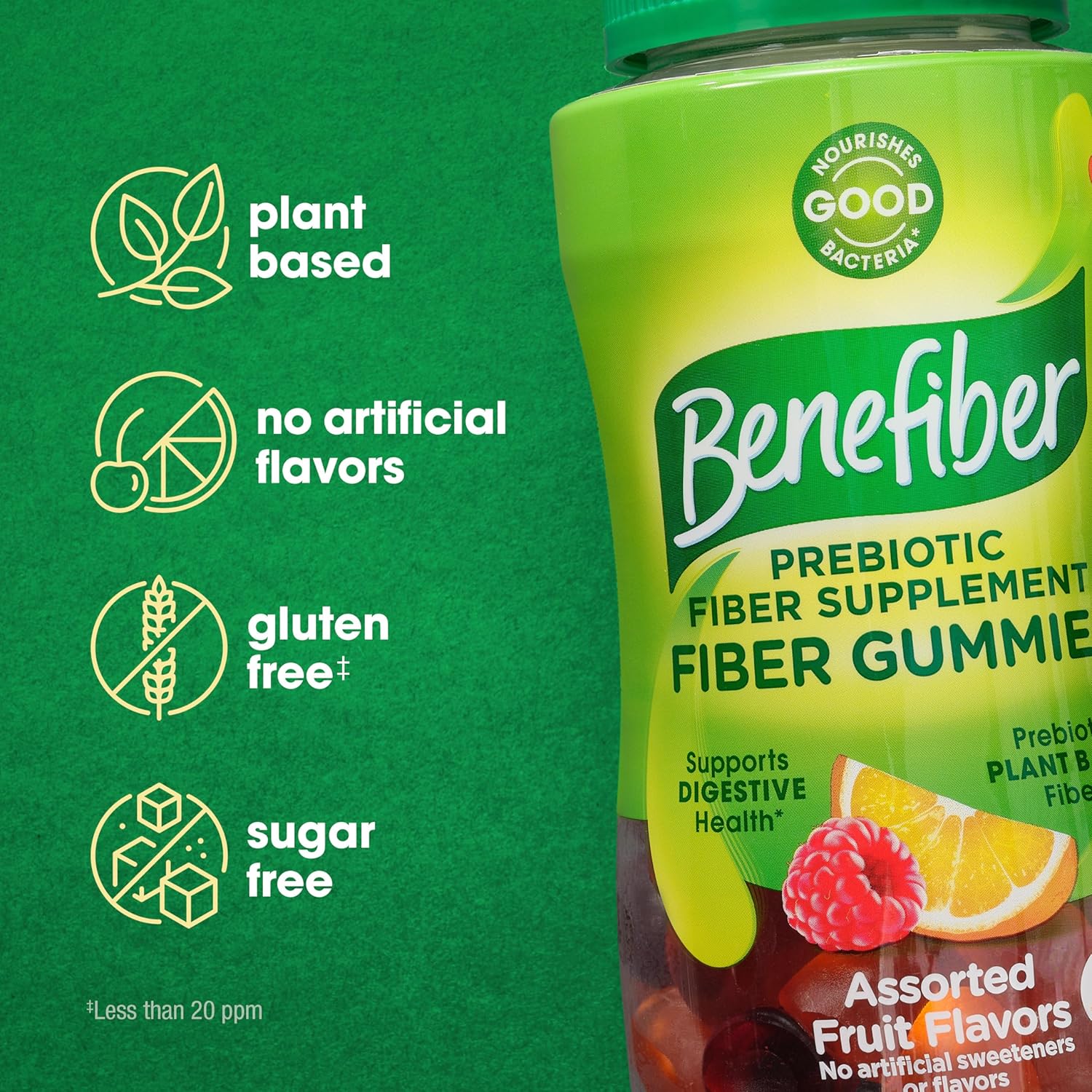 Benefiber Prebiotic Fiber Gummies - Assorted Fruit Flavor, 81 Count for Digestive Health