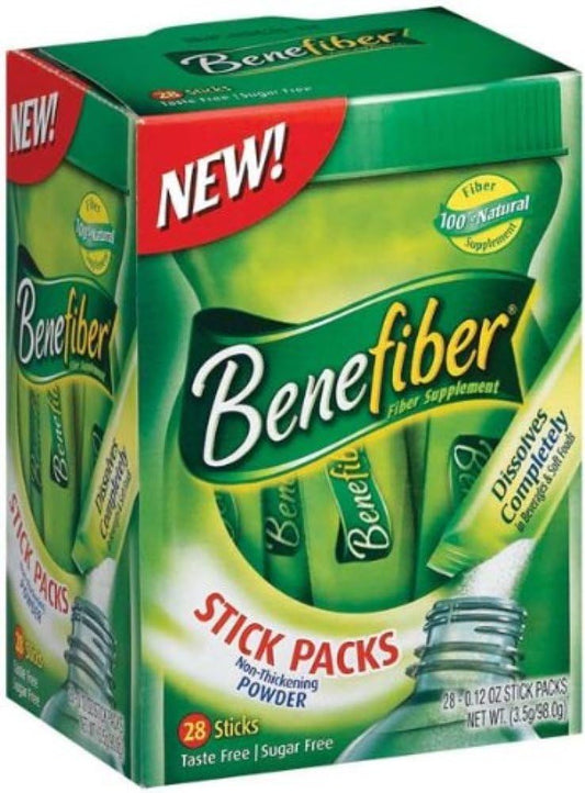 Benefiber Stick Packs 28 Count - Convenient Fiber Supplement Packets