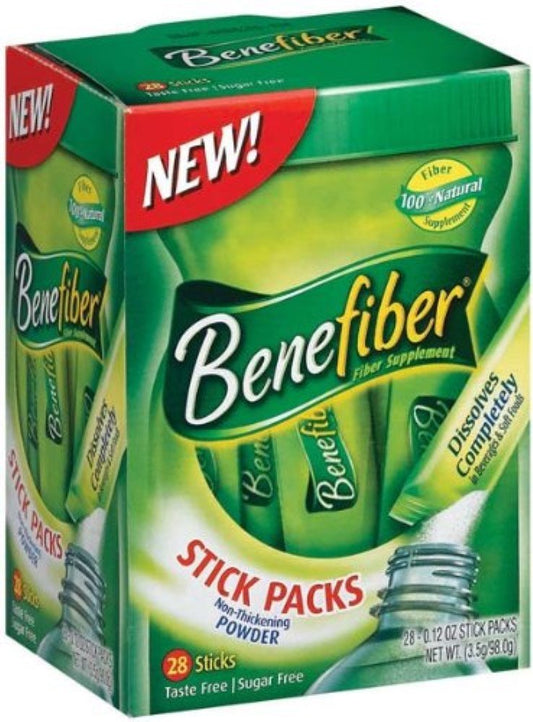 Benefiber Sugar-Free Fiber Stick Packs, Unflavored, 28 ea - Pack of 9