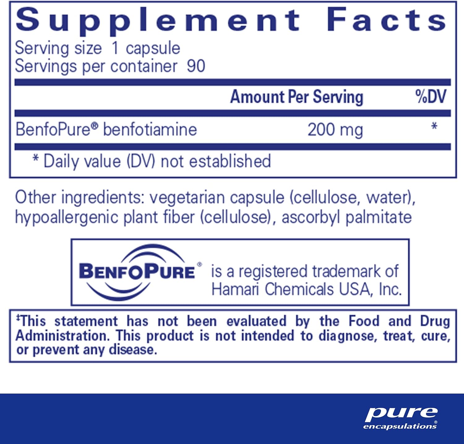 BenfoMax 90 Capsules - 200mg Benfotiamine Vitamin B1 Thiamine Supplement - Heart & Metabolism Support - Vegan & Non-GMO