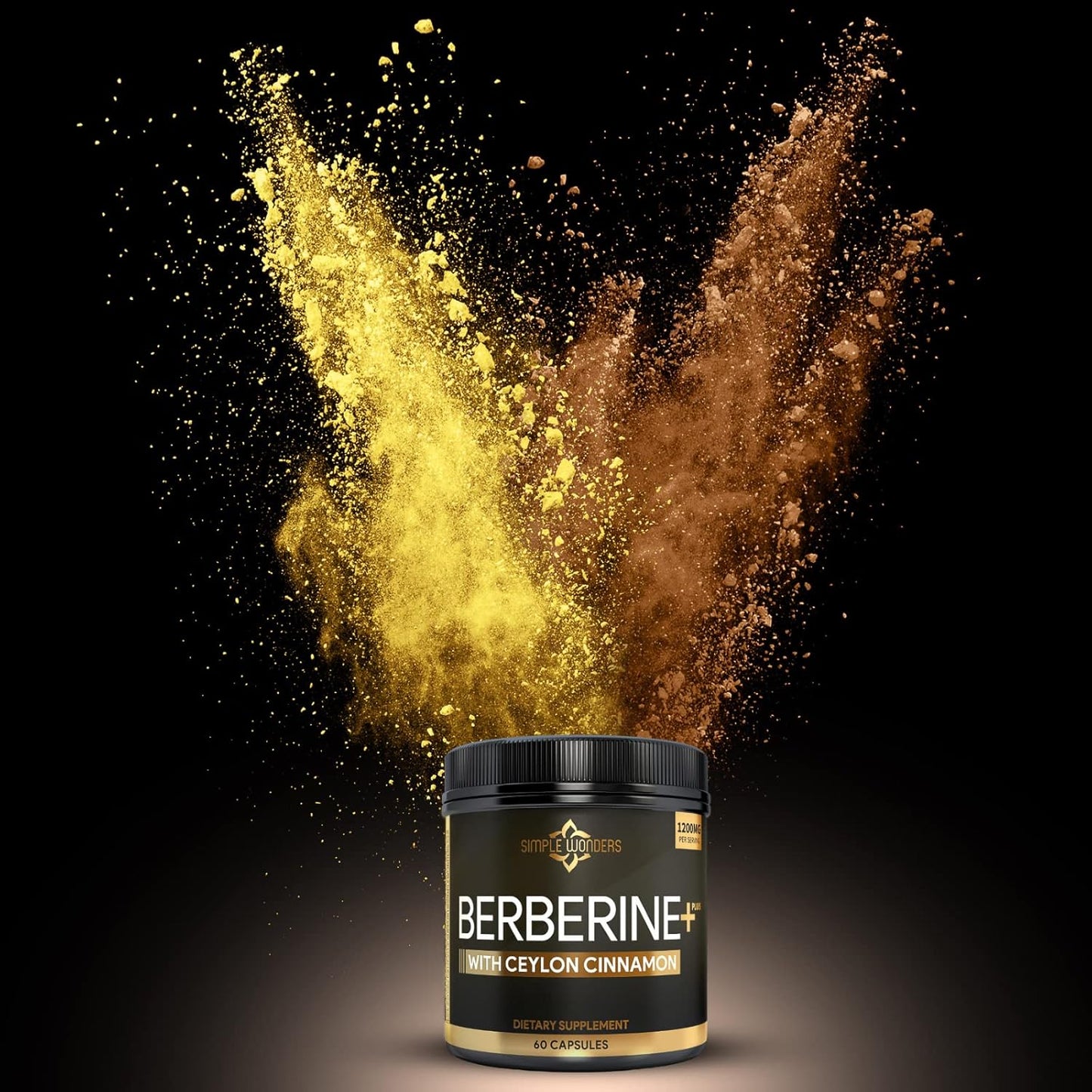 Berberine 1200mg HCL Capsules with Ceylon Cinnamon - Metabolic & Immune Support Supplement for Cardiovascular Health