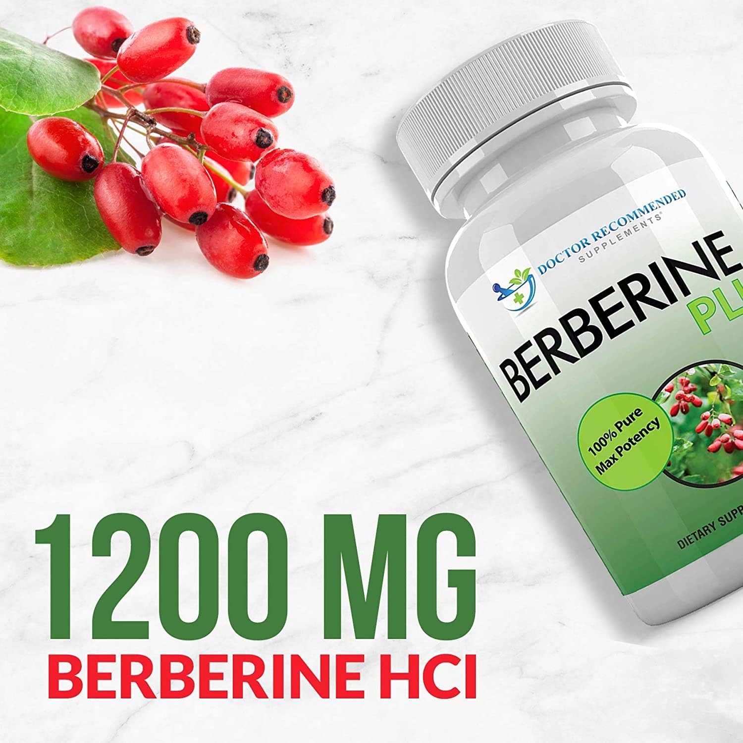 Berberine Plus 1200mg Doctor Recommended Supplement - 120 Capsules, Royal Jelly for Immune Support, Heart & Gut Health - Pack of 2