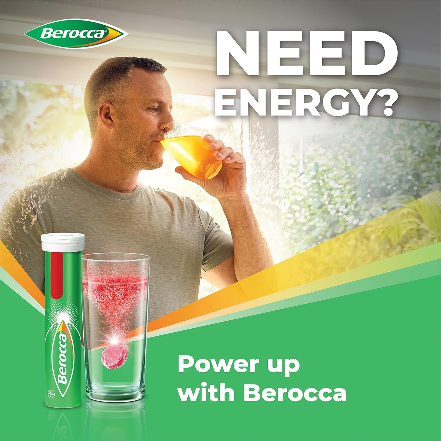 Berocca Performance 30 Effervescent Tablets - Original Berry Flavor, International Formula, No Caffeine