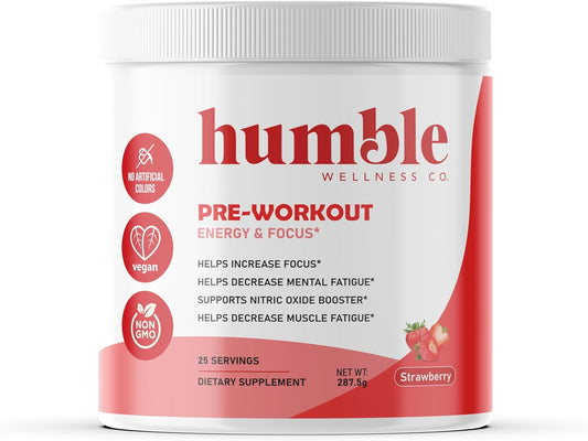 Berry Blast Pre-Workout Powder - Energy Boost with Creatine, Caffeine, Beta-Alanine - 25 Servings