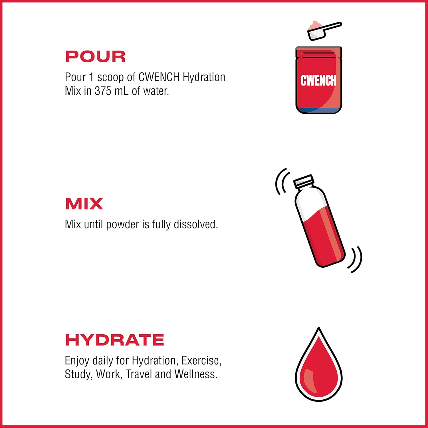 Berry Crush 11oz Cwench Electrolyte Mix for Hydration