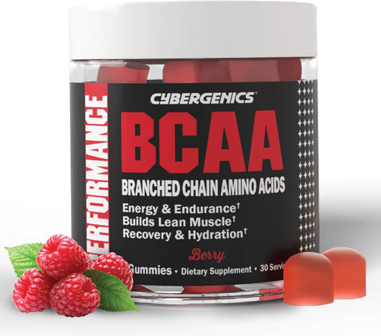 Berry Flavored BCAA Gummies with Electrolytes for Lean Muscle and Endurance - 60 Count