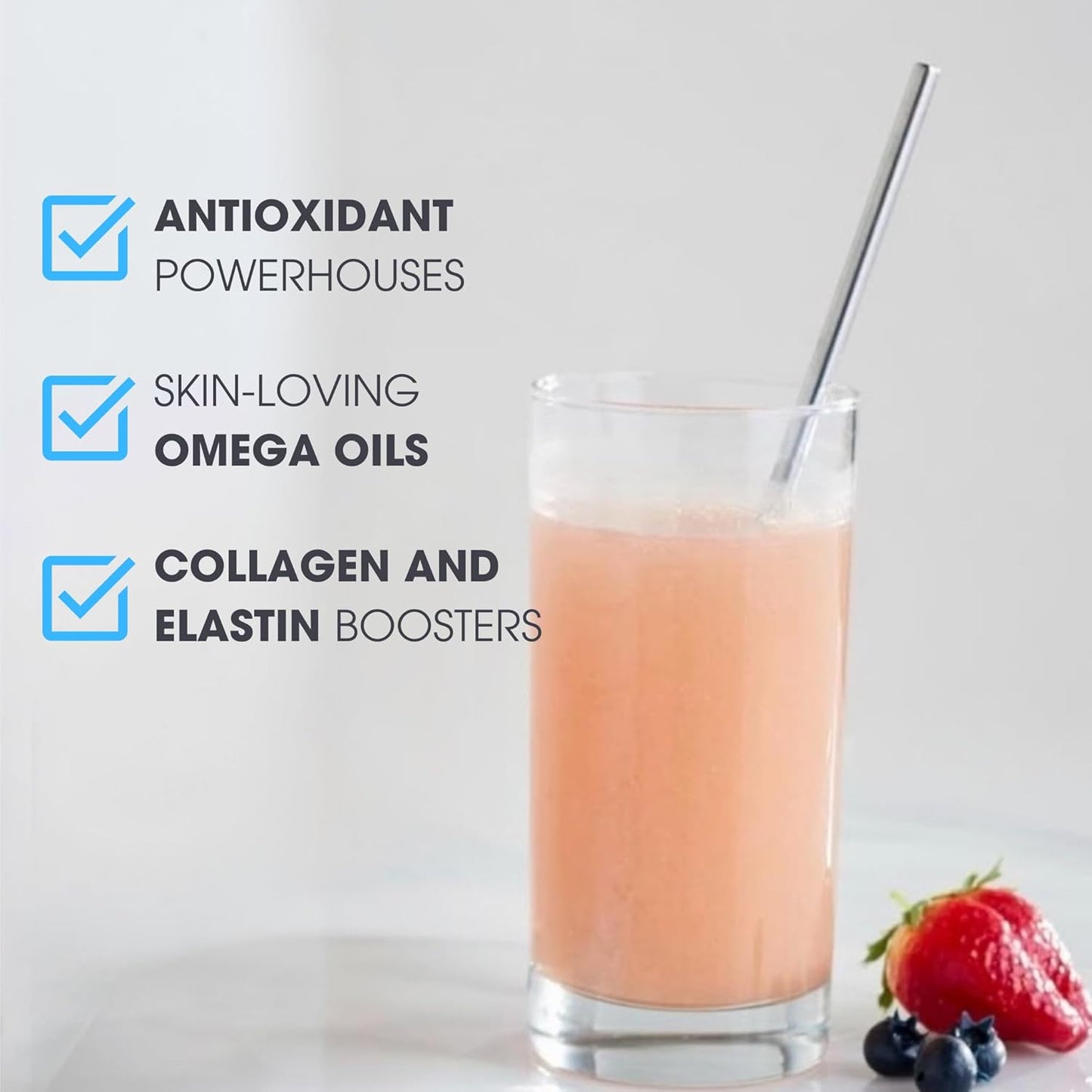 Berry Flavored Collagen & MSM Powder for Skin, Hair, Nails, Joints - Cellular Rejuvenation Elixir - Supports Collagen & Elastin - 30 Servings