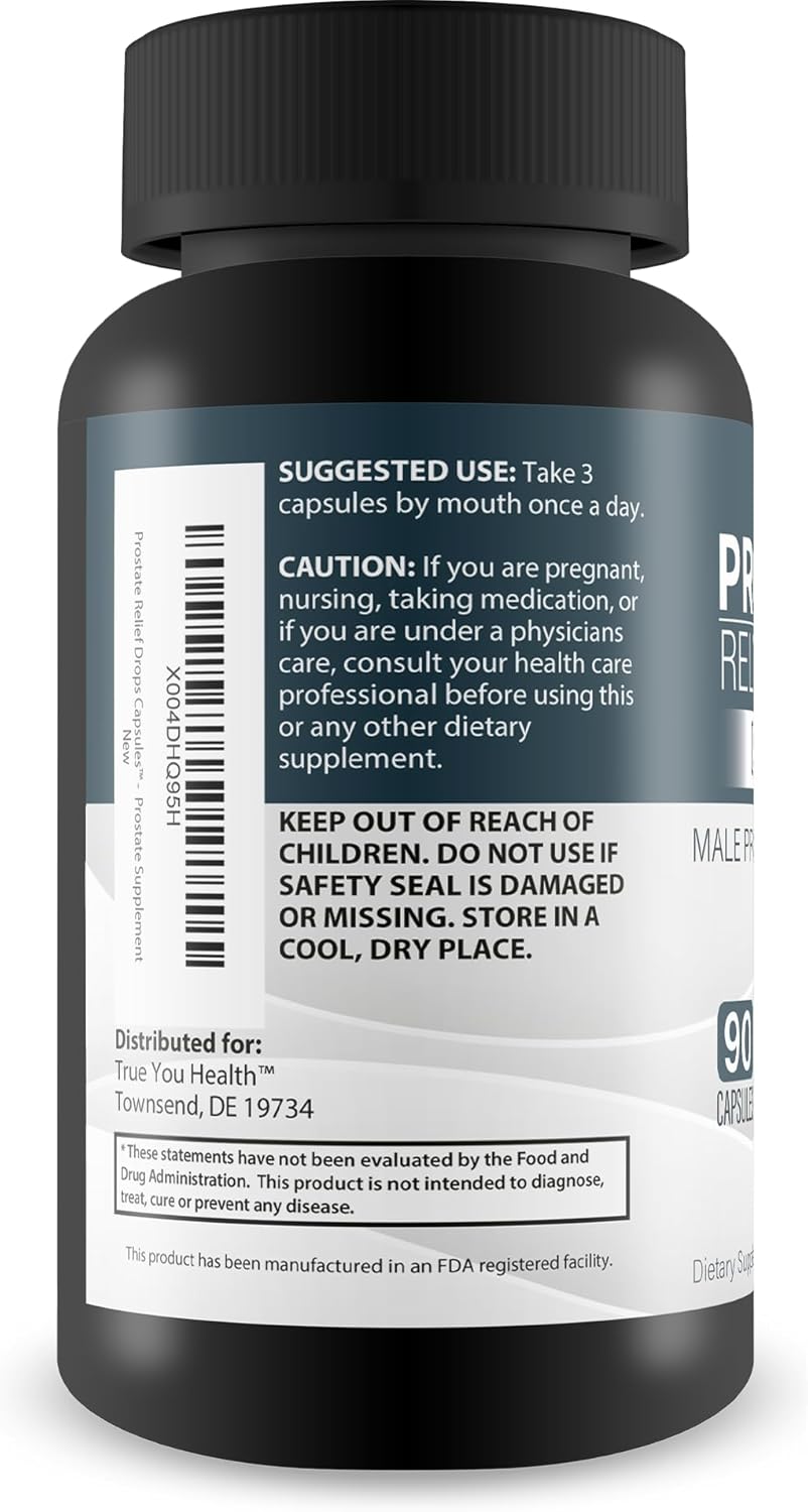 Best Natural Prostate Relief Drops Capsules for Men Over 50 & 60 - Top Prostate Health Supplement