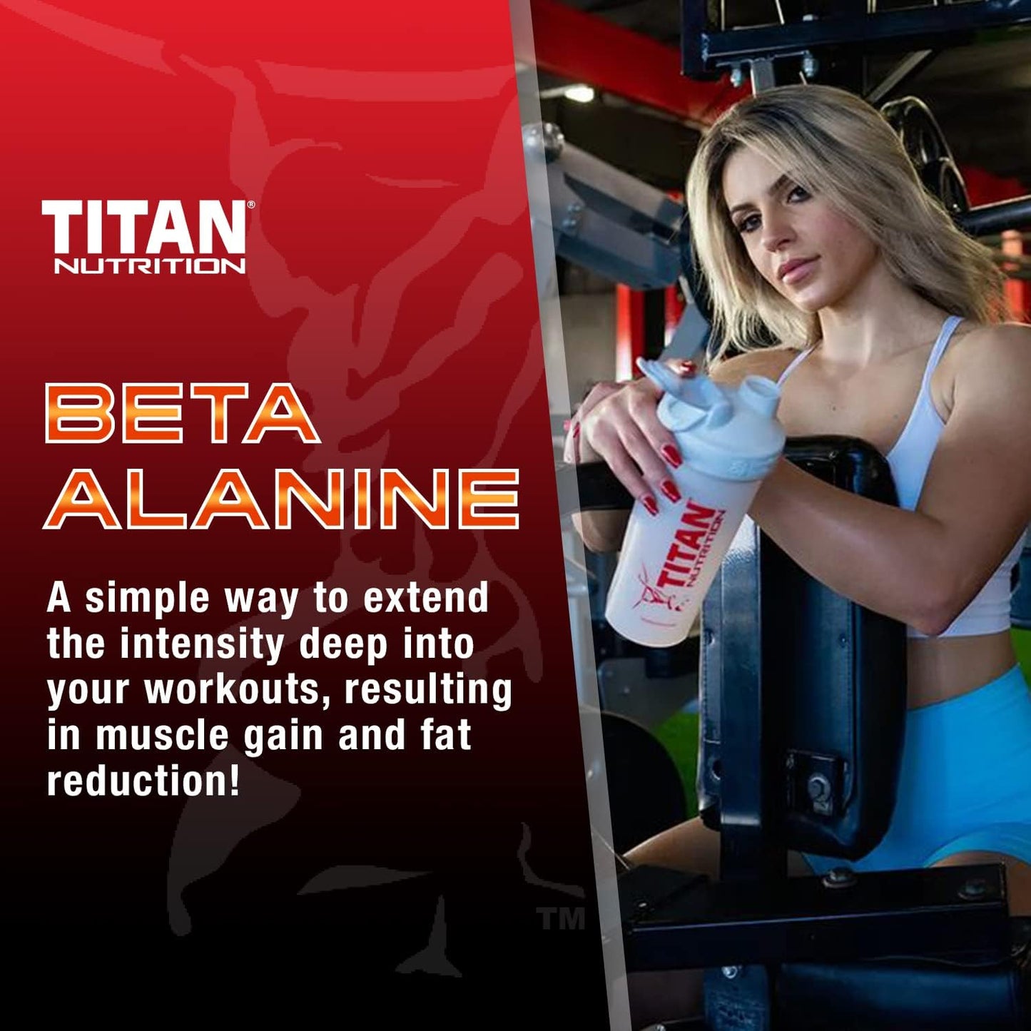 Beta Alanine Powder - Unflavored Preworkout Supplement for Enhanced Physical Endurance, Lactic Acid Reduction, Muscle Fatigue Support, Ideal for Weightlifting & High Intensity Cardio