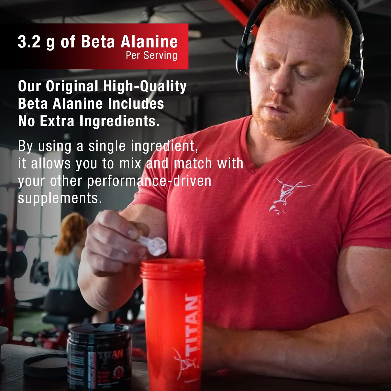 Beta Alanine Powder - Unflavored Preworkout Supplement for Enhanced Physical Endurance, Lactic Acid Reduction, Muscle Fatigue Support, Ideal for Weightlifting & High Intensity Cardio