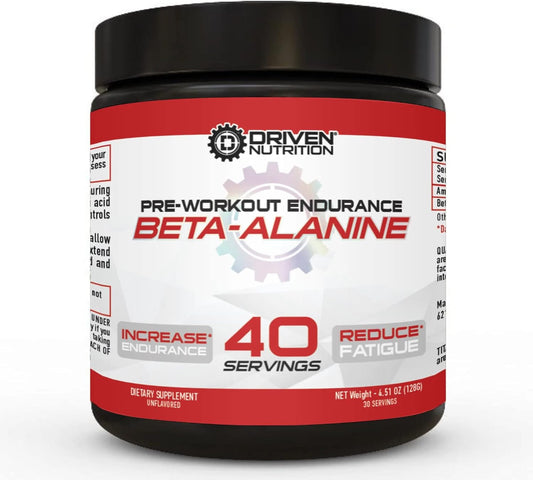 Beta Alanine Powder for Physical Endurance & Muscle Fatigue - Unflavored Preworkout Supplement for Weightlifting & Cardio
