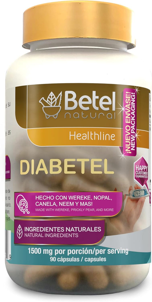 Betel Natural Diabetel Support Capsules - Natural Diabetel Assistance - 90 Capsules
