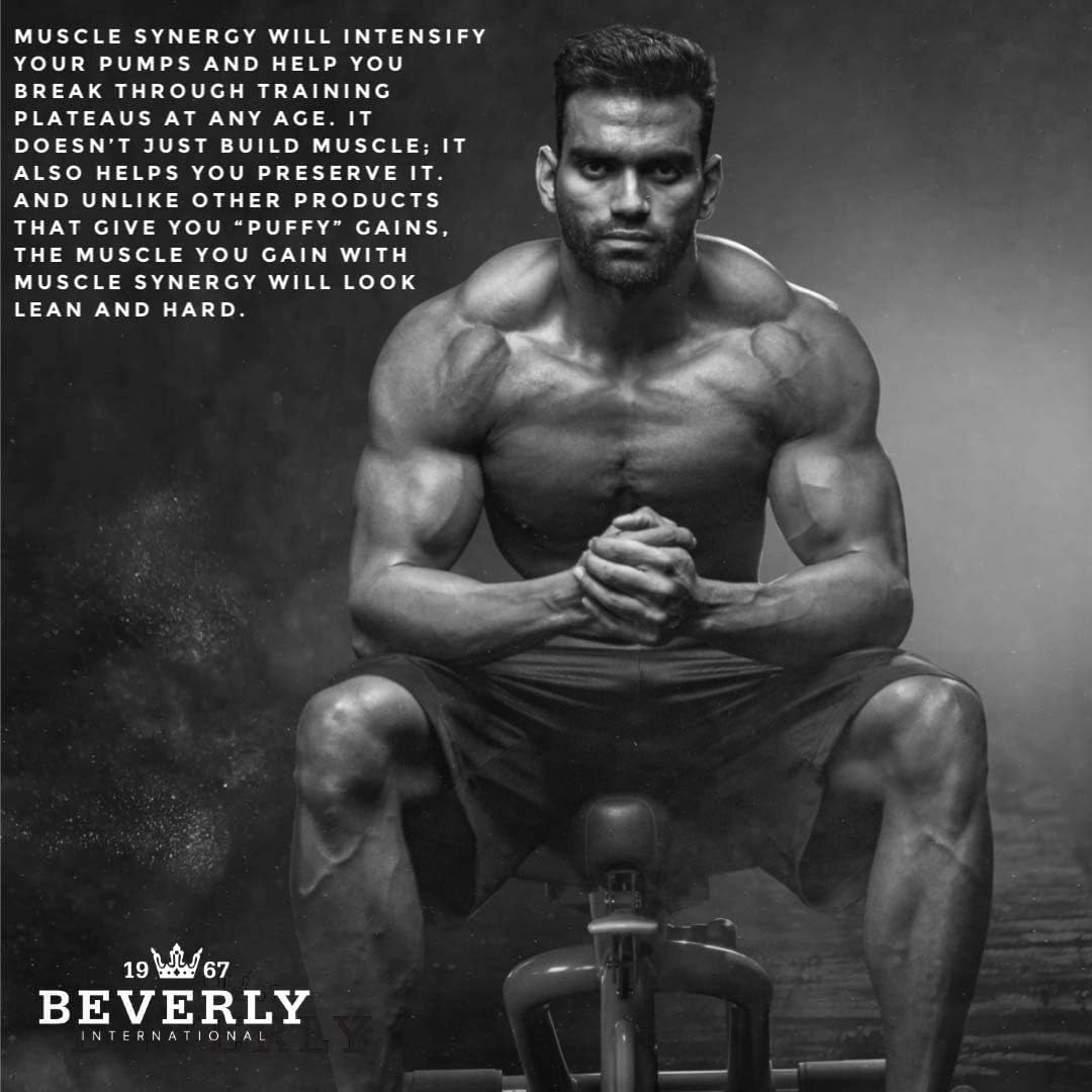 Beverly International Muscle Synergy Lemon Powder 14.3 oz: Powerful Muscle Pump & Strength Enhancing Drink Mix with HMB, L-Arginine, L-Citrulline, and Creatine Monohydrate