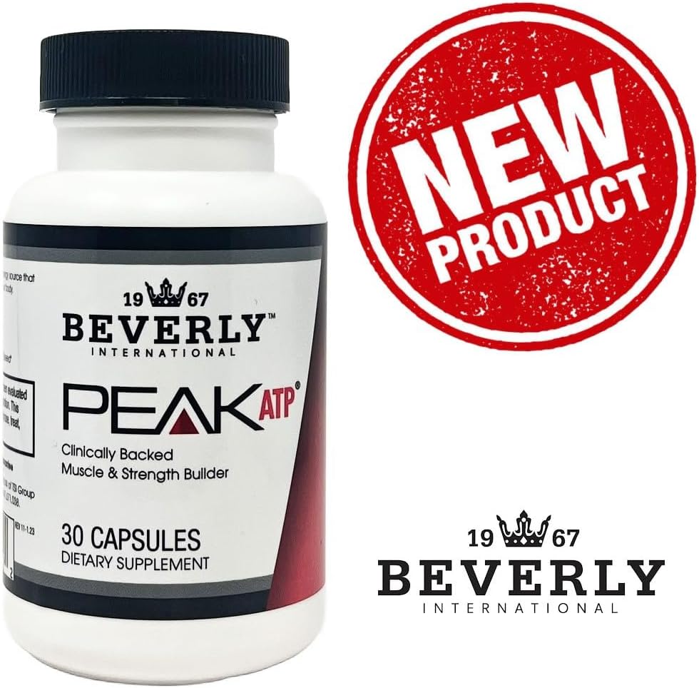 Beverly International Peak ATP® PRE-Workout Capsules - Boost Energy, Muscle Power, Strength, and Mass. Non-Stimulant Formula to Reduce Fatigue - 30 Count