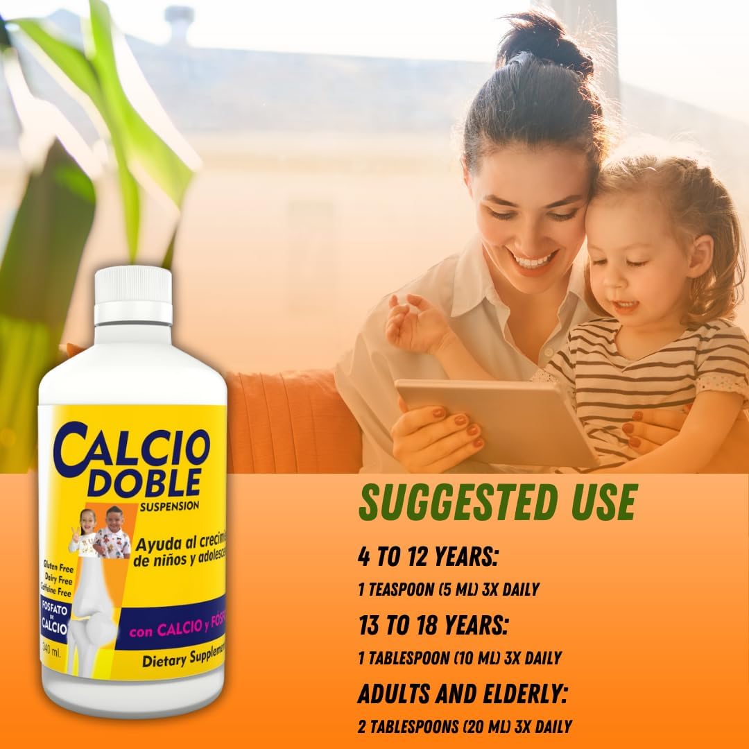 Beyodexa B Double Calcium with Calcium and Phosphorus for Kids and Teens, 11.5 fl oz