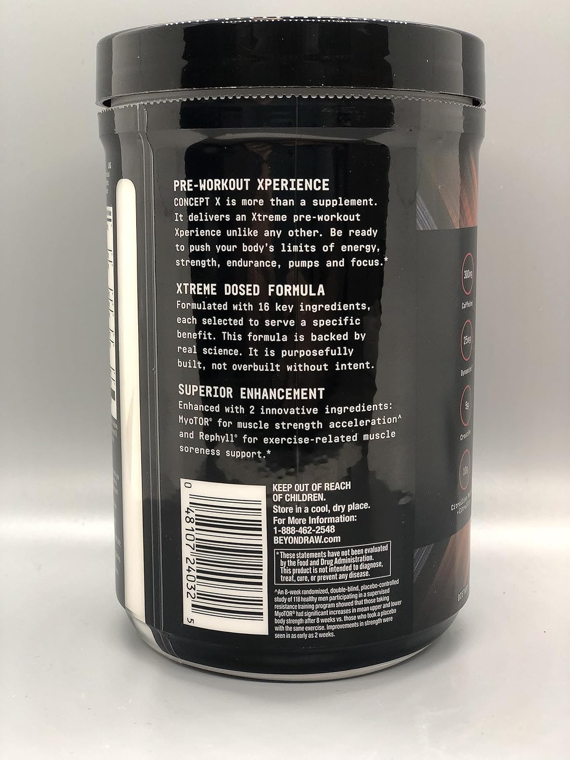 BEYOND RAW Concept X Orange Mango Pre-Workout Powder - 20 Servings with Caffeine, L-Citrulline, Creatine, and Beta-Alanine
