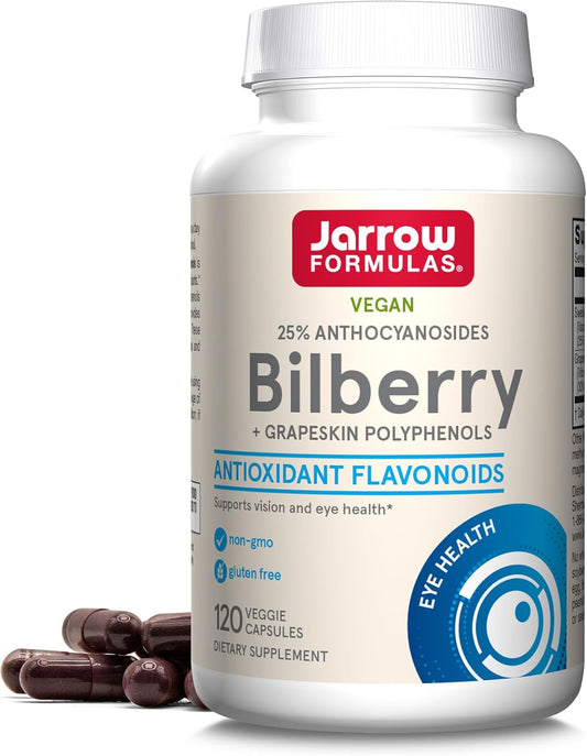 Bilberry and Grapeskin Polyphenols Capsules for Eye Health, 60 Count