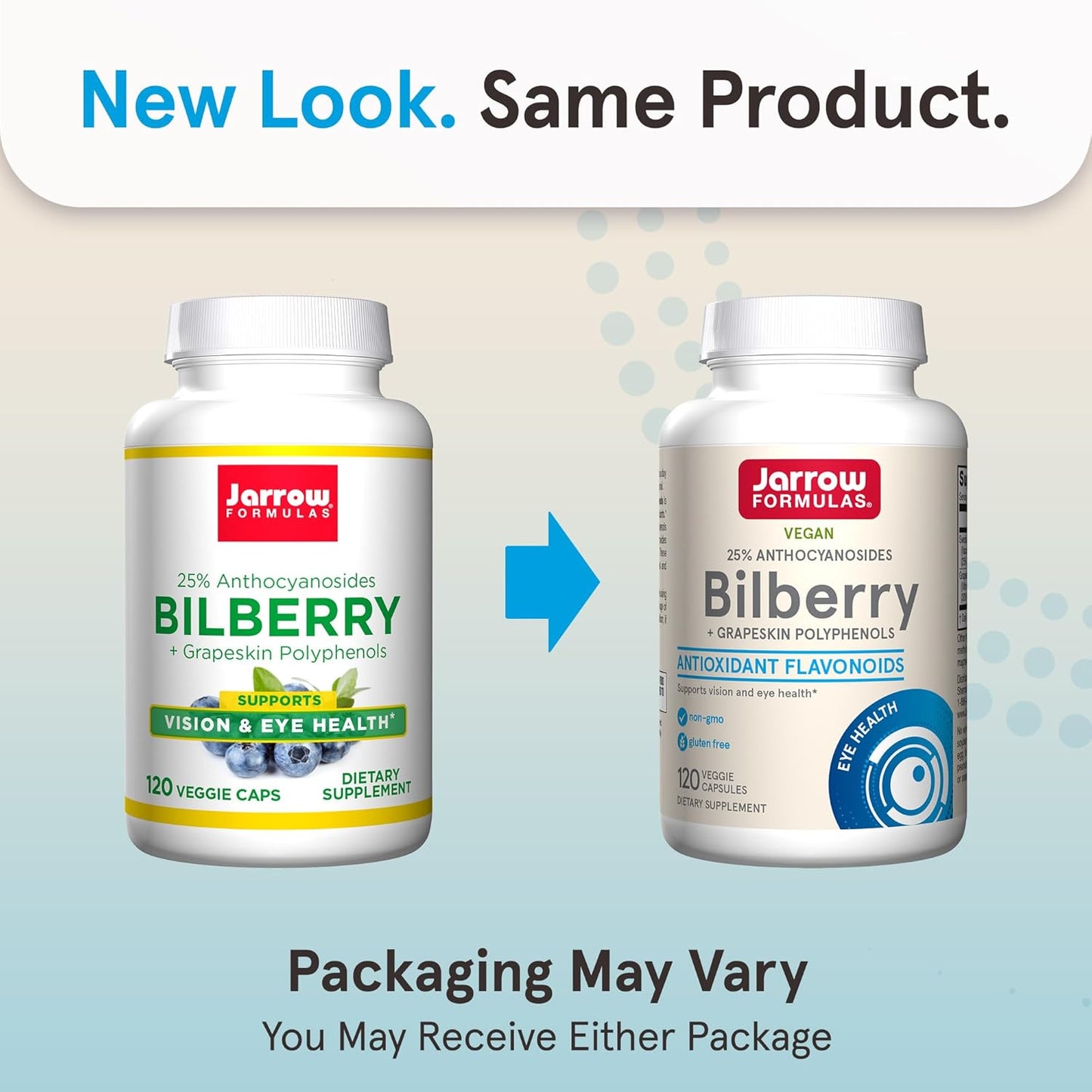 Bilberry and Grapeskin Polyphenols Capsules for Eye Health, 60 Count