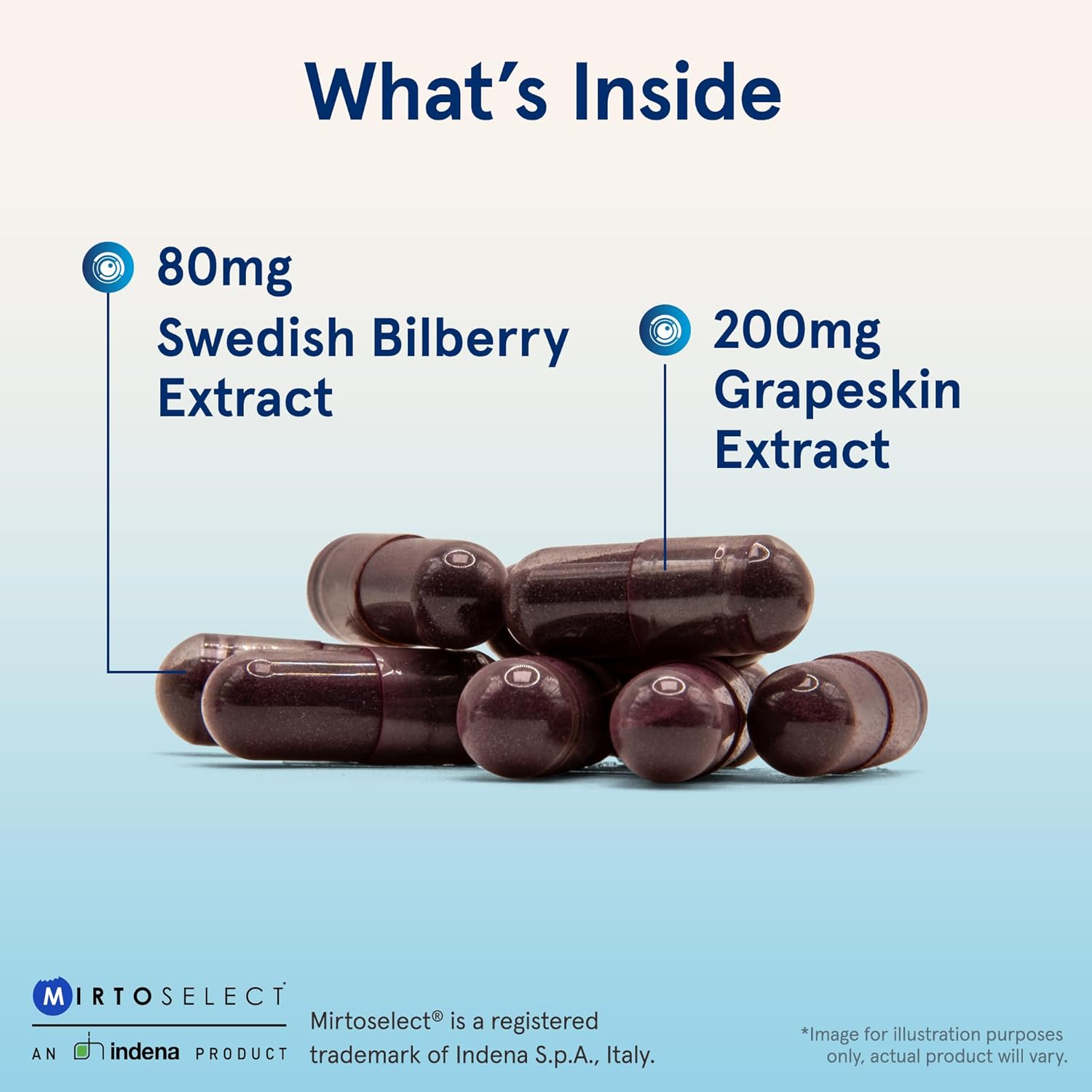 Bilberry and Grapeskin Polyphenols Capsules for Eye Health, 60 Count