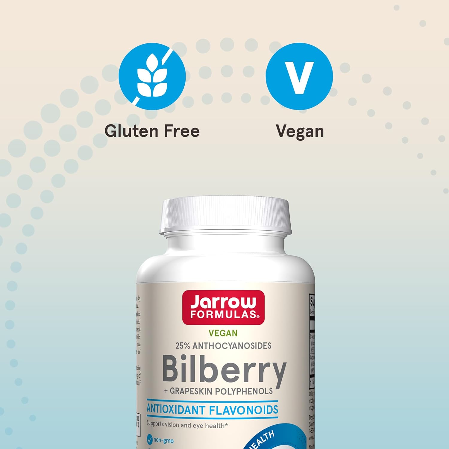 Bilberry and Grapeskin Polyphenols Capsules for Eye Health, 60 Count