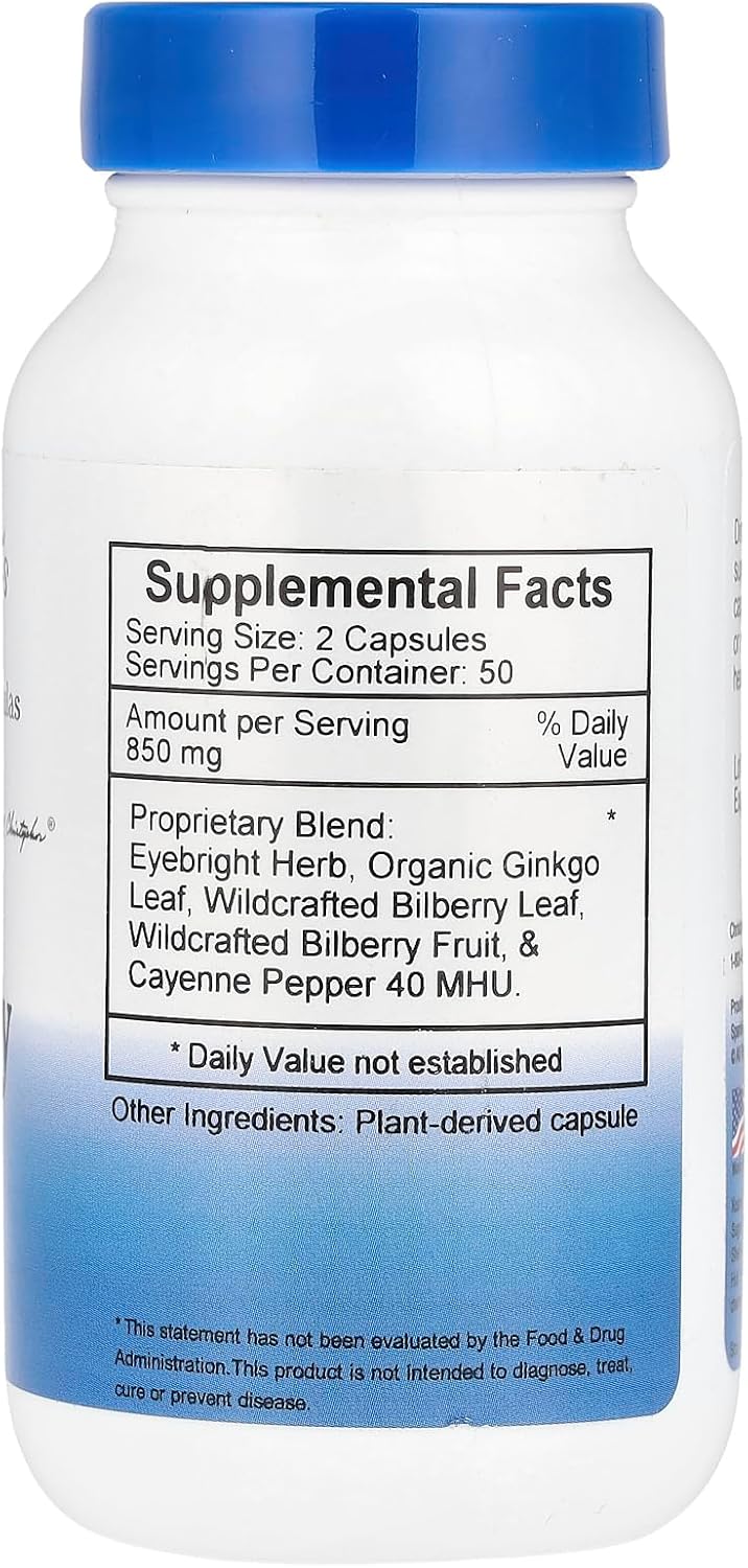 Bilberry Eye Supplement by Dr. Christopher - 100 Capsules