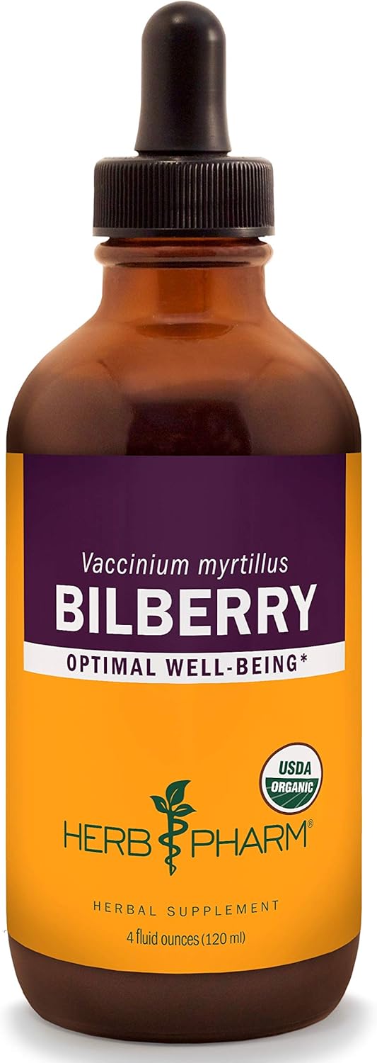 Bilberry Liquid Extract for Eye and Vision Support - Herb Pharm - 4oz