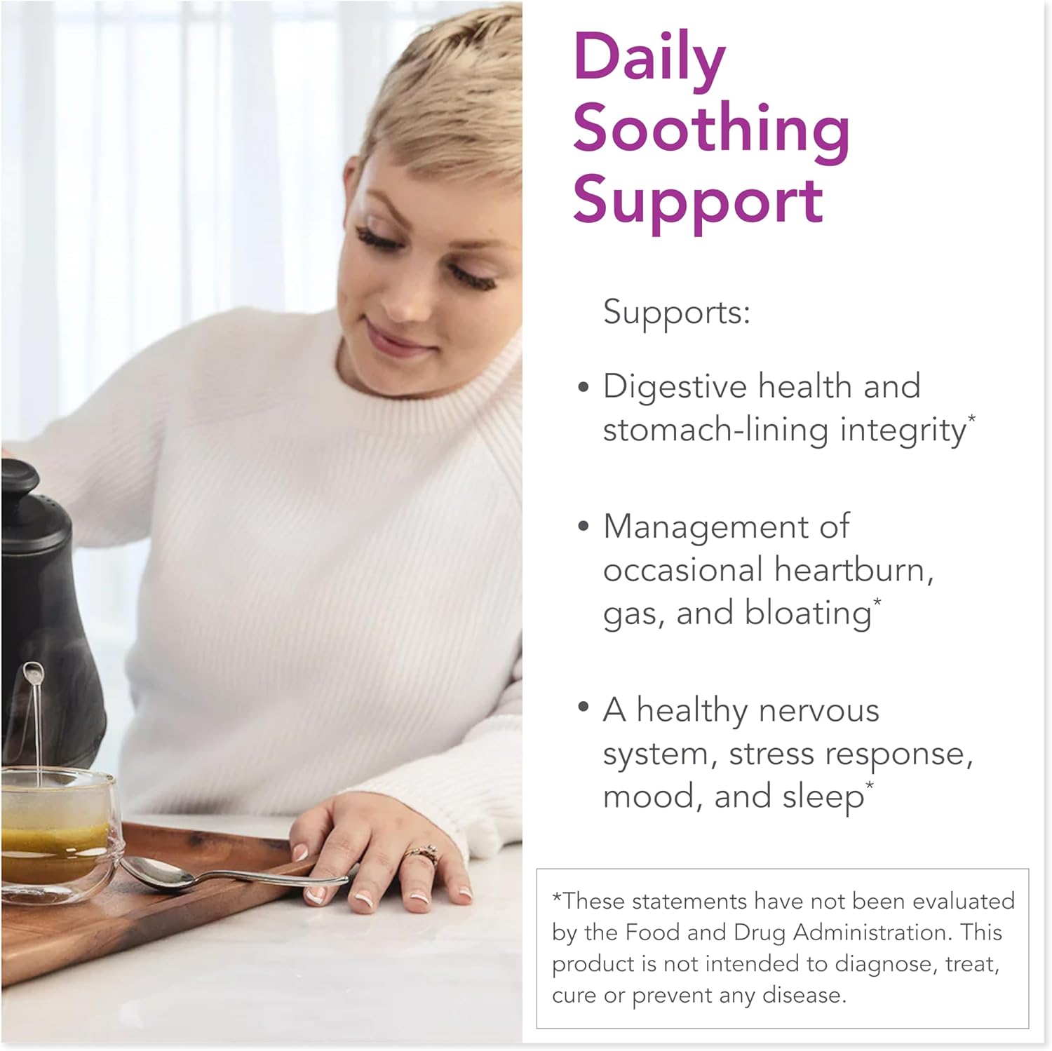 Bio-Botanical Research Biocidin Gut Health Drink Mix - GI InnerCalm - Support Digestive Health, GI Detox and a Healthy Mood & Relaxation - Restorative Formula with Glycine - 30 Stick Packs