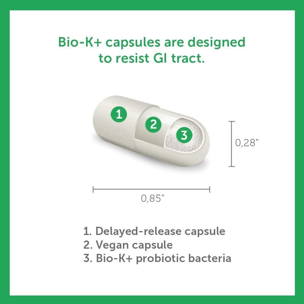 Bio-K Plus PROBIOTIC Daily Supplement with 50 Billion CFUs for Gut Health and Digestive Support