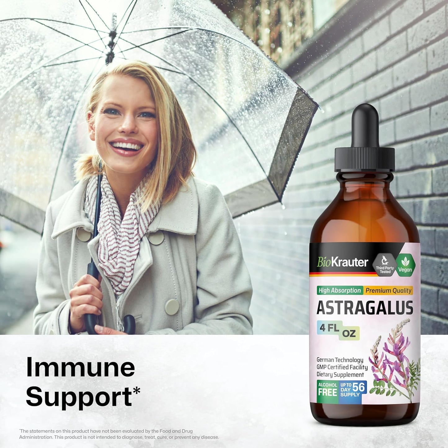BIO KRAUTER Dan Shen Capsules and Astragalus Tincture Bundle - 250 Capsules & 4 Fl. Oz.