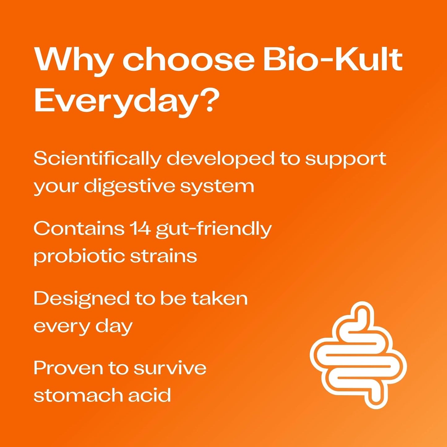 Bio-Kult 14-Strain Probiotic Supplement for Digestive Health & Immune Support - 30 Capsules, Non-GMO & Gluten-Free - Men & Women's Probiotics