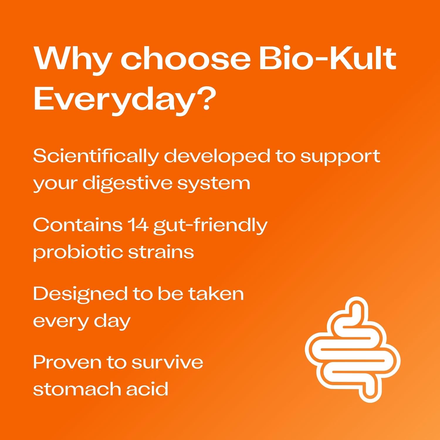 Bio-Kult Gut Health Probiotic Supplement with 14 Strains - Immune & Digestive Support for Men & Women - Non-GMO, Gluten-Free Capsules - 60 Count