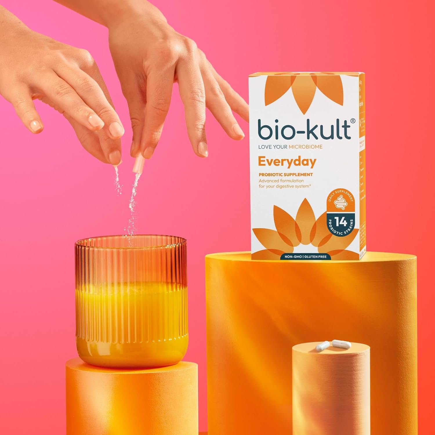 Bio-Kult Gut Health Probiotic Supplement with 14 Strains - Immune & Digestive Support for Men & Women - Non-GMO, Gluten-Free Capsules - 60 Count