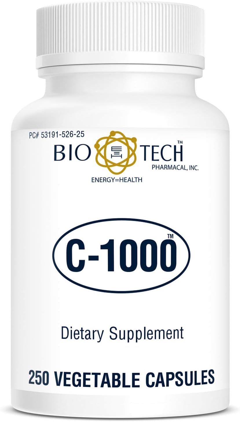 Bio-Tech Pharmacal C-1000 Vitamin C Supplement - 250 Vegetable Capsules