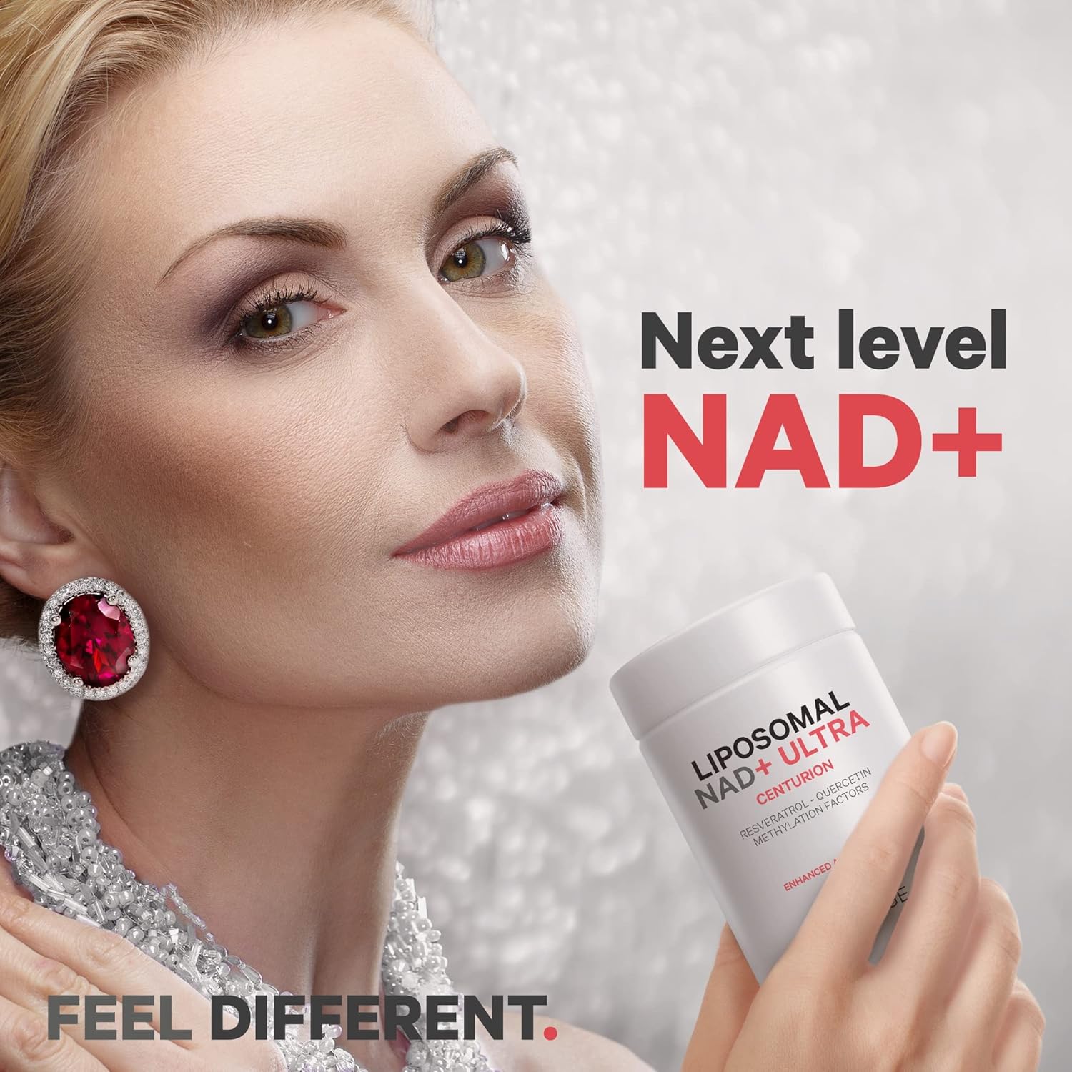 Bioavailable Liposomal NAD+ with Resveratrol & Vitamin B - Energy & Aging Support - NAD Supplement with Quercetin, Betaine, Riboflavin - 90 Capsules