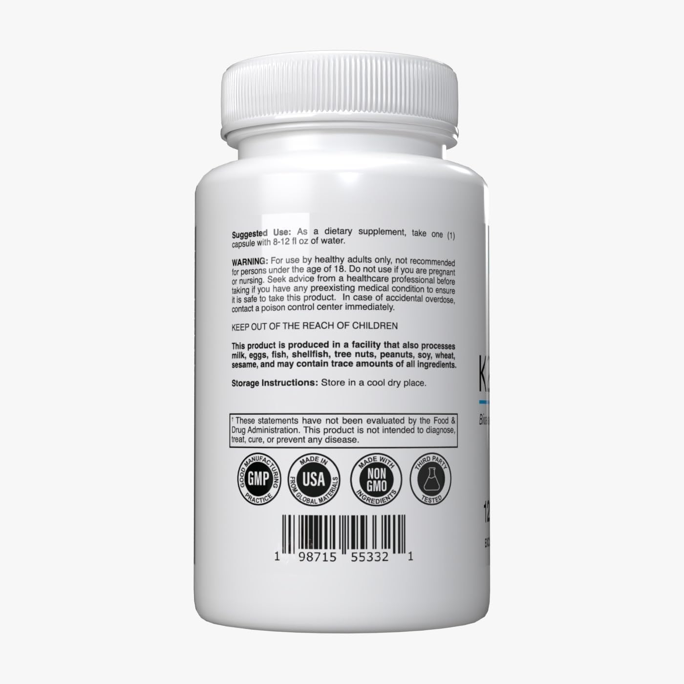 Bioavailable Vitamin D3 K2 Supplement with 5000 IU - Promotes Heart, Arterial, Bone Health - Immune Support - 120 Capsules