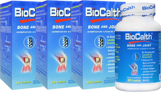BioCalth® Calcium Threonate - Pack of 3 Bottles, 270 Caplets Total - Top Calcium Supplement