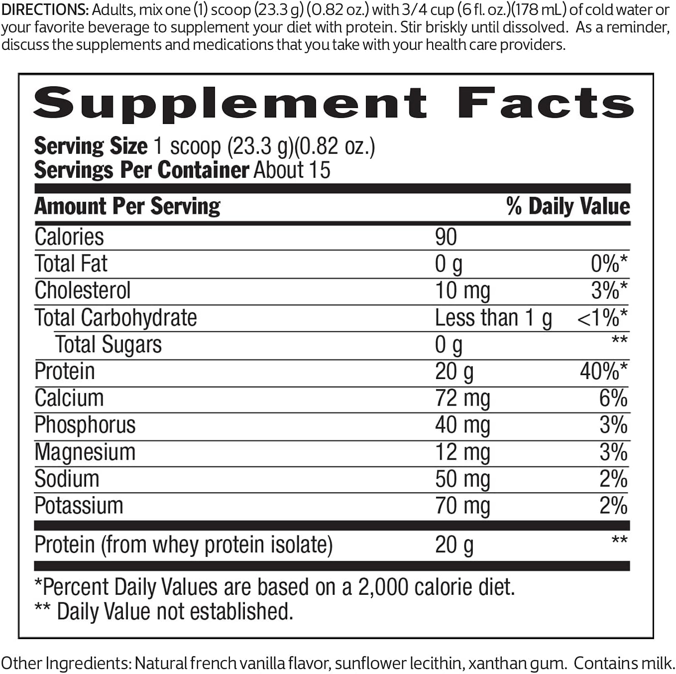 Biochem 100% Whey Isolate Protein - Natural Flavor - 12.3 Ounce - 20g Vegetarian Protein for Preworkout & Immune Health - Easily Digestible & Keto Friendly - Refreshing Taste