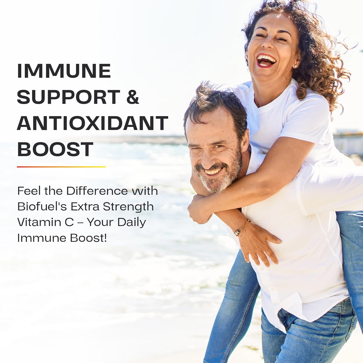 Biofuel Vitamin C Chewable Tablets - 1000mg, 100 Count, Strawberry Flavor - Immune Support & Antioxidant Boost