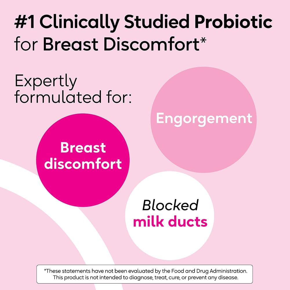 BioGaia Elactia Breastfeeding Probiotic - Supports Healthy Lactation for Mom & Baby - 30 Count