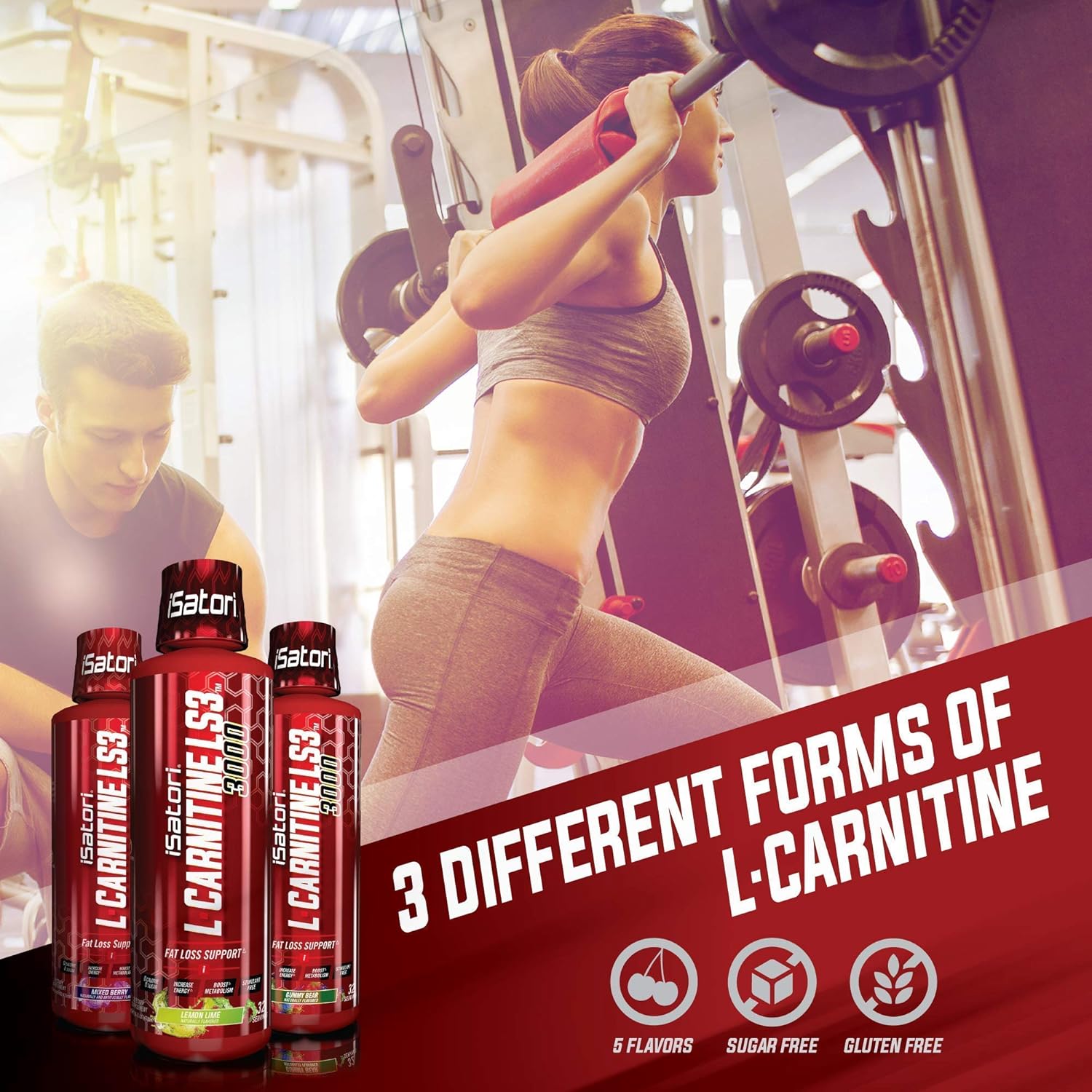 BioGenetic Laboratories iSatori L-Carnitine LS3 Mixed Berry 1500mg (32 Servings) Bundle with BioGenetic Labs
