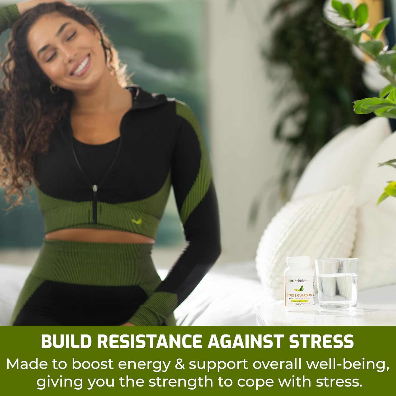 BiOptimizers Stress Guardian Capsules - Natural Stress Relief & Sleep Support - 90 Capsules