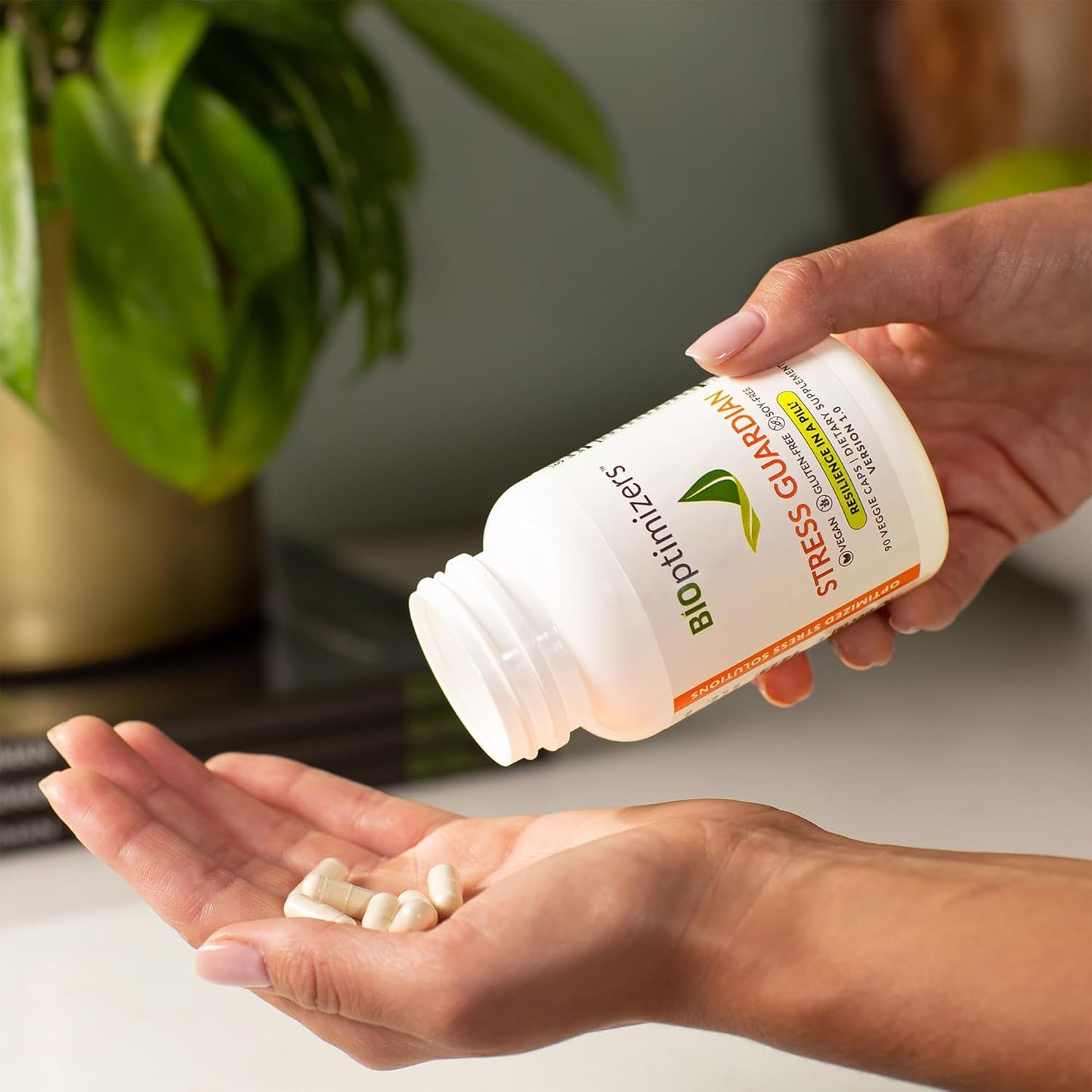 BiOptimizers Stress Guardian Capsules - Natural Stress Relief & Sleep Support - 90 Capsules
