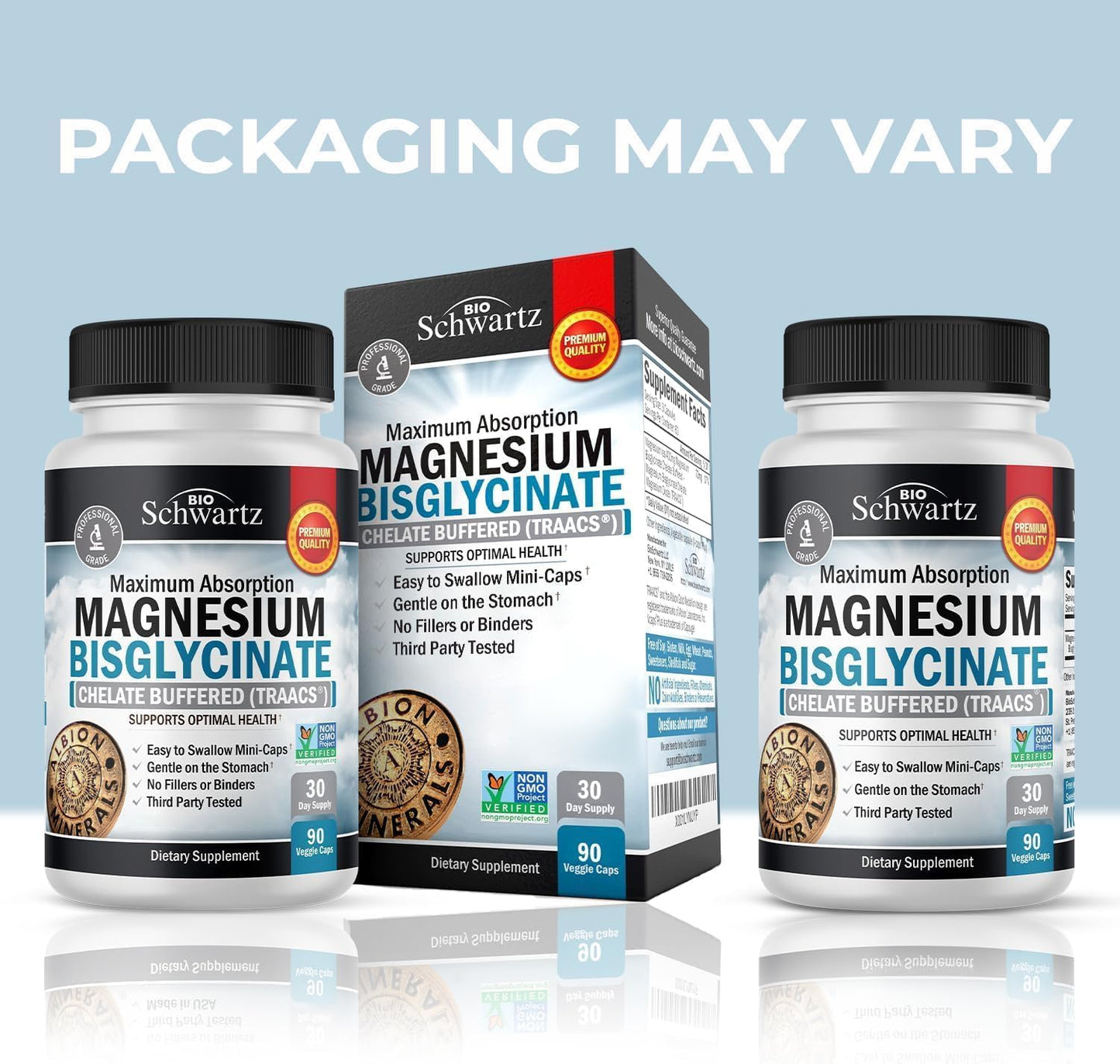 BioSchwartz High Absorption Magnesium Bisglycinate Capsules + Glucosamine Chondroitin MSM Joint Support Supplement