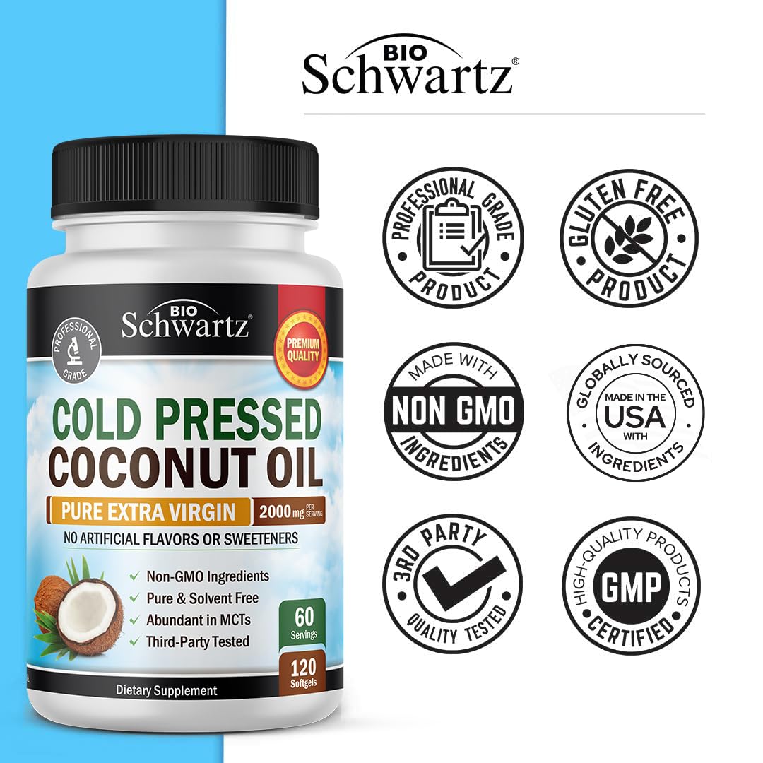 BioSchwartz Premium Garcinia Cambogia & MCT Coconut Oil Capsules Bundle (3 Months Supply)