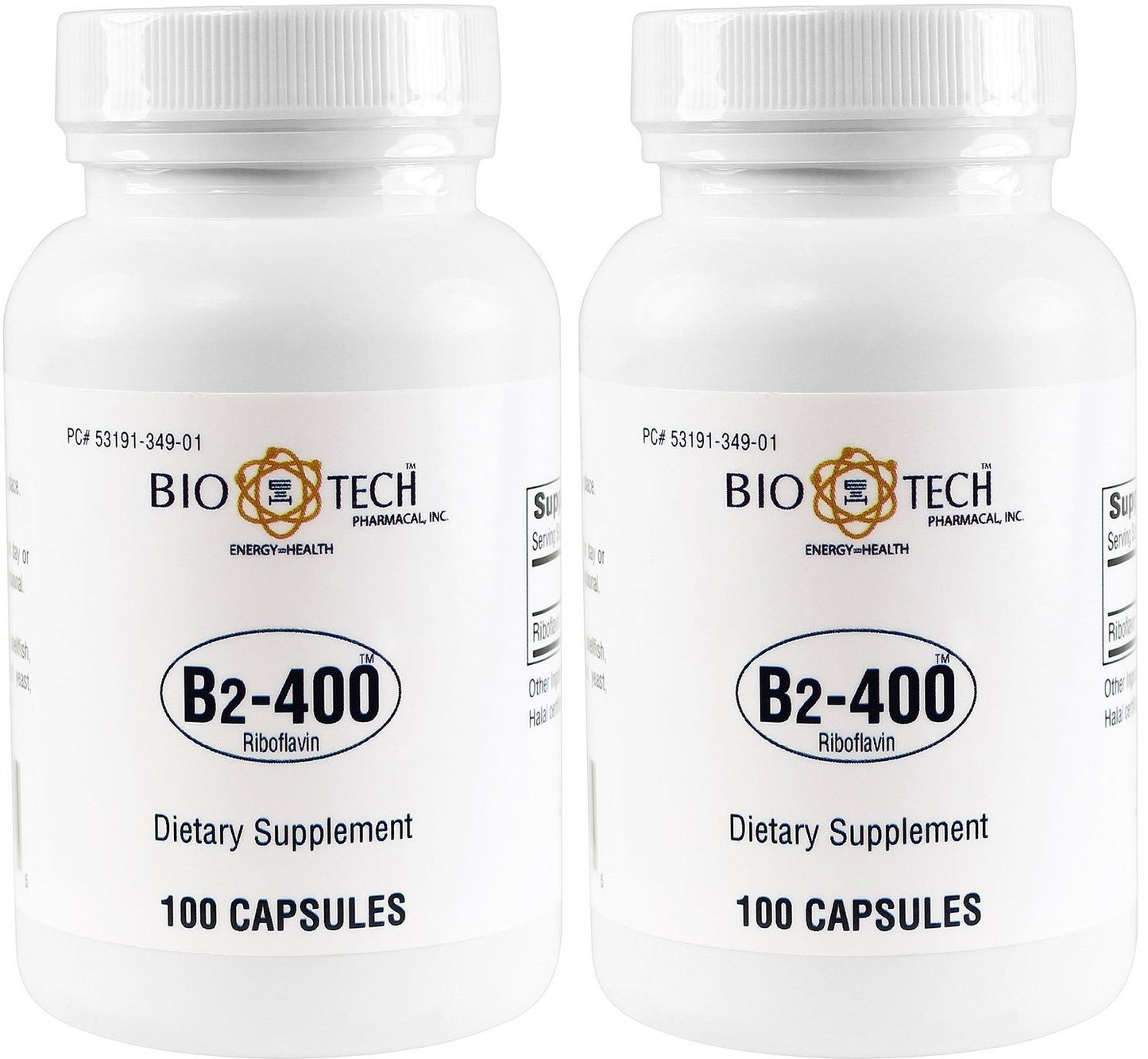 Biotech Pharmacal B2-400 Riboflavin 200 Capsules - High-Quality Vitamin B2 Supplement