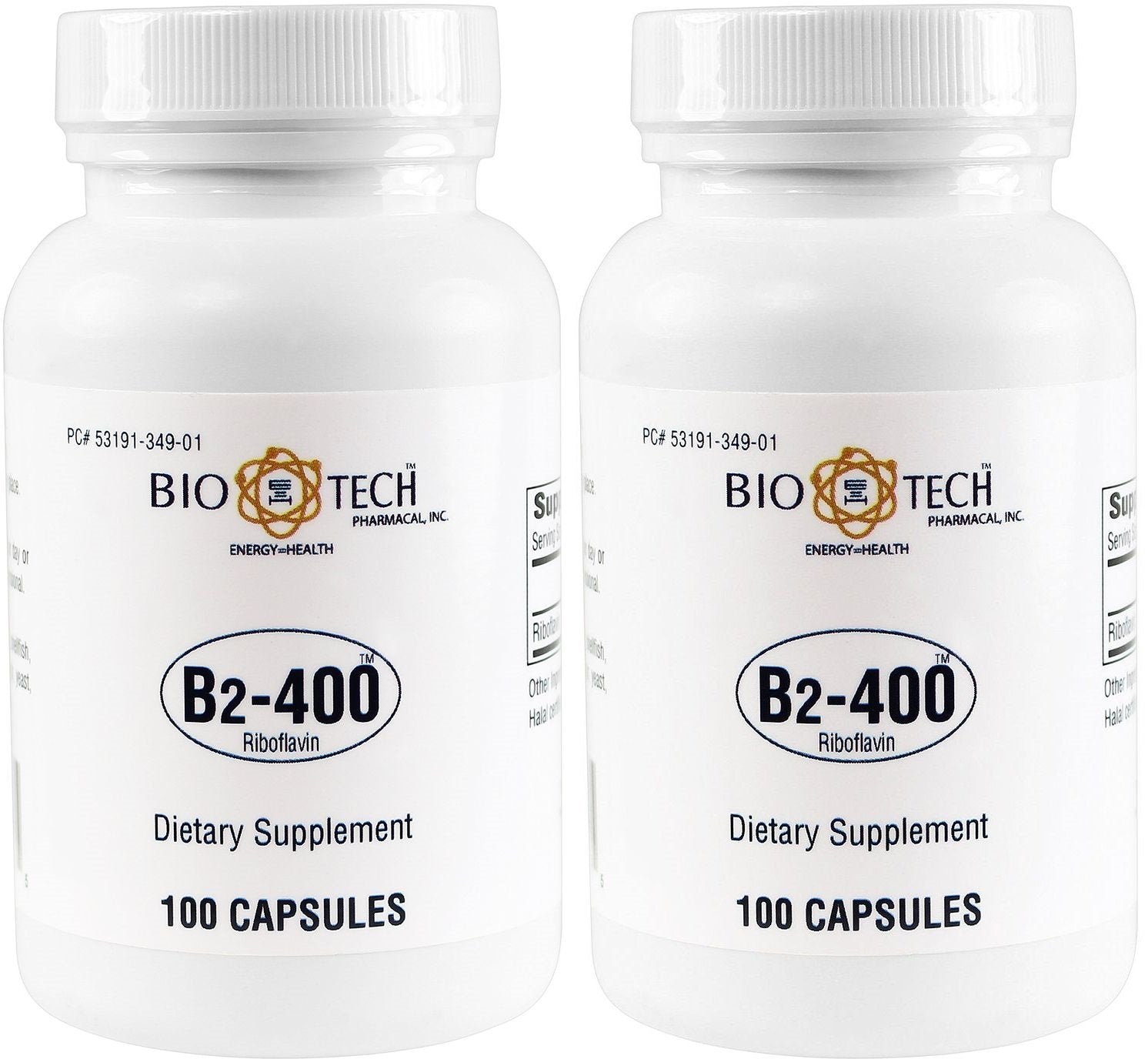 Biotech Pharmacal B2-400 Riboflavin 200 Capsules - High-Quality Vitamin B2 Supplement