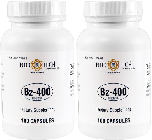 Biotech Pharmacal B2-400 Riboflavin 200 Capsules - High-Quality Vitamin B2 Supplement