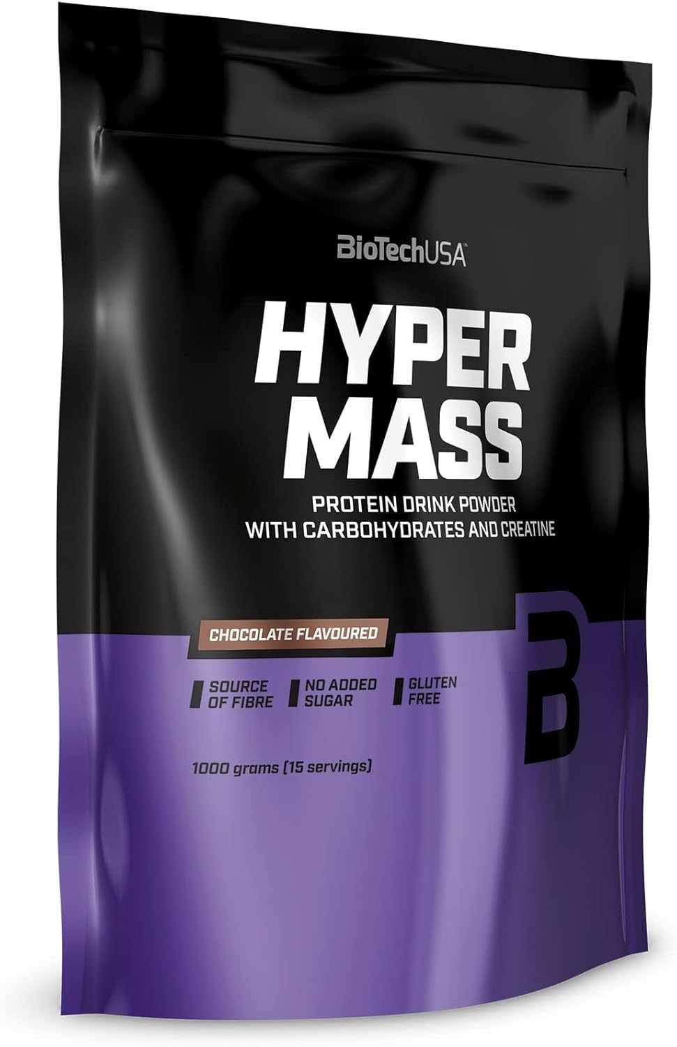 Biotechusa Hyper Mass 5000 Weight Gainer Chocolate Flavor 1000g - High-Calorie Protein Supplement