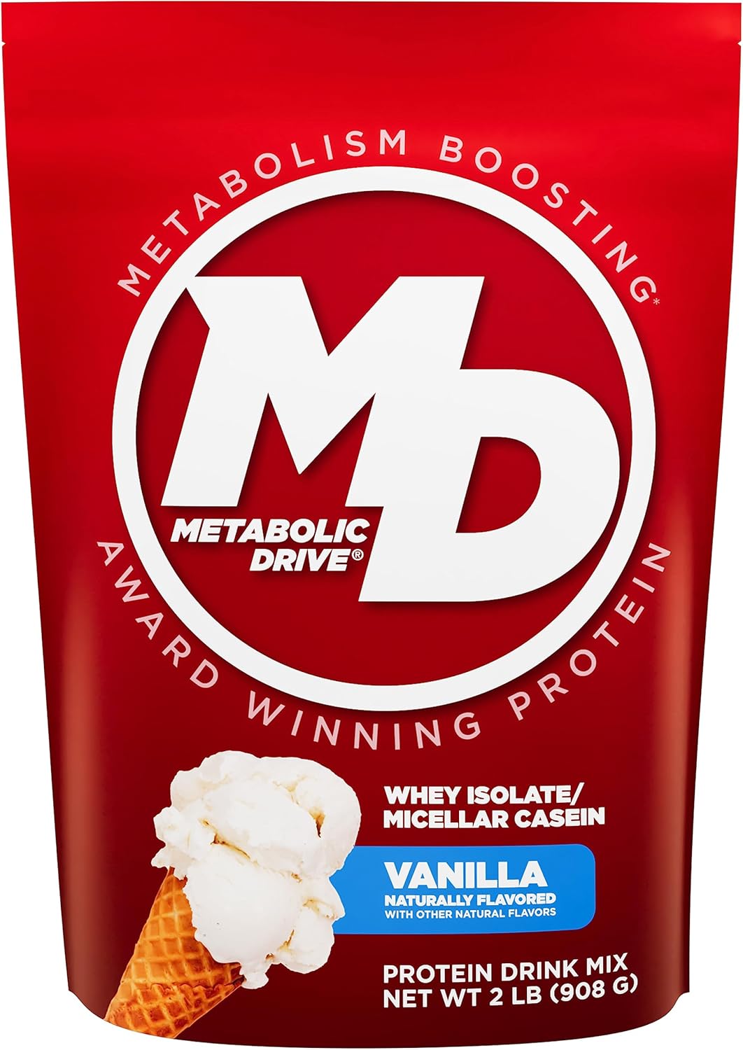 Biotest Metabolic Drive Whey Isolate/Micellar Casein Protein Blend - Lab-Tested Vanilla Flavor - 2lb Size